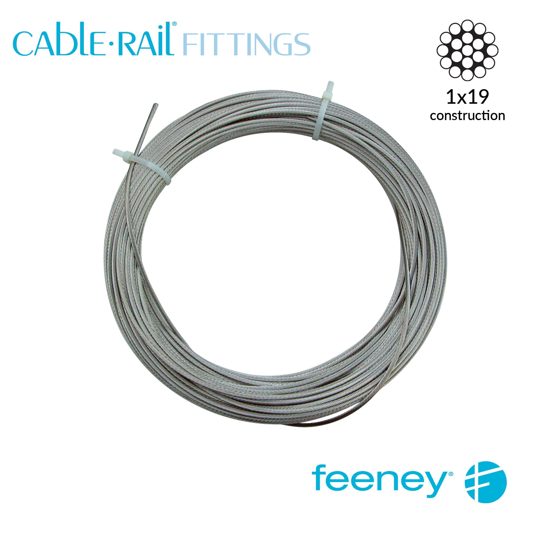 Feeney® CableRail Bulk Cable 100' Reel of 1/8 Feeney® CableRail Bulk Cable 100' Reel of 1/8