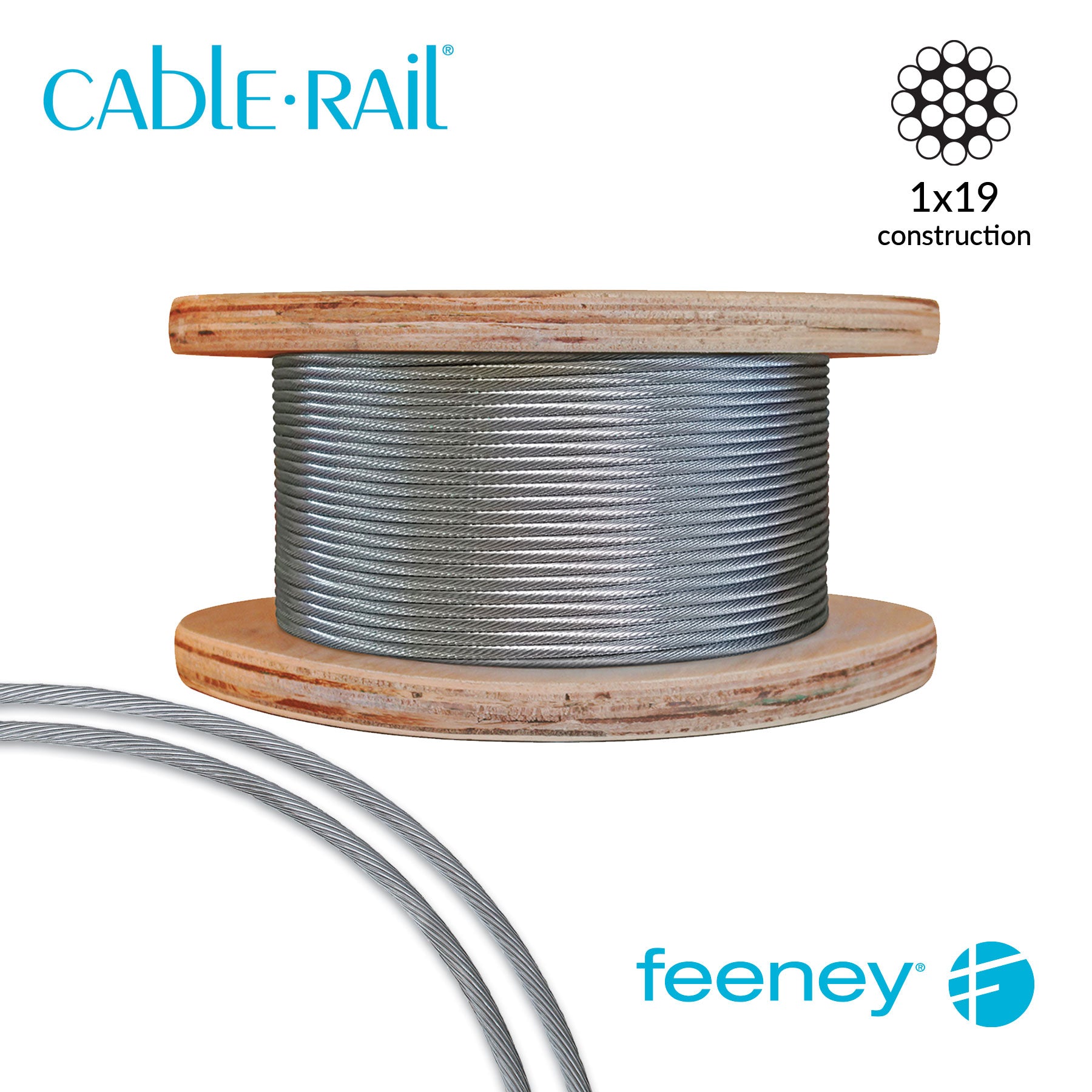Feeney® CableRail Bulk Cable 500' Reel of 1/8 Feeney® CableRail Bulk Cable 500' Reel of 1/8