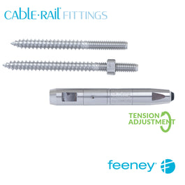 Feeney® CableRail 1/8" Quick-Connect® Lag Tensioner Each 9910-DL-PKG at Cable Rail Direct