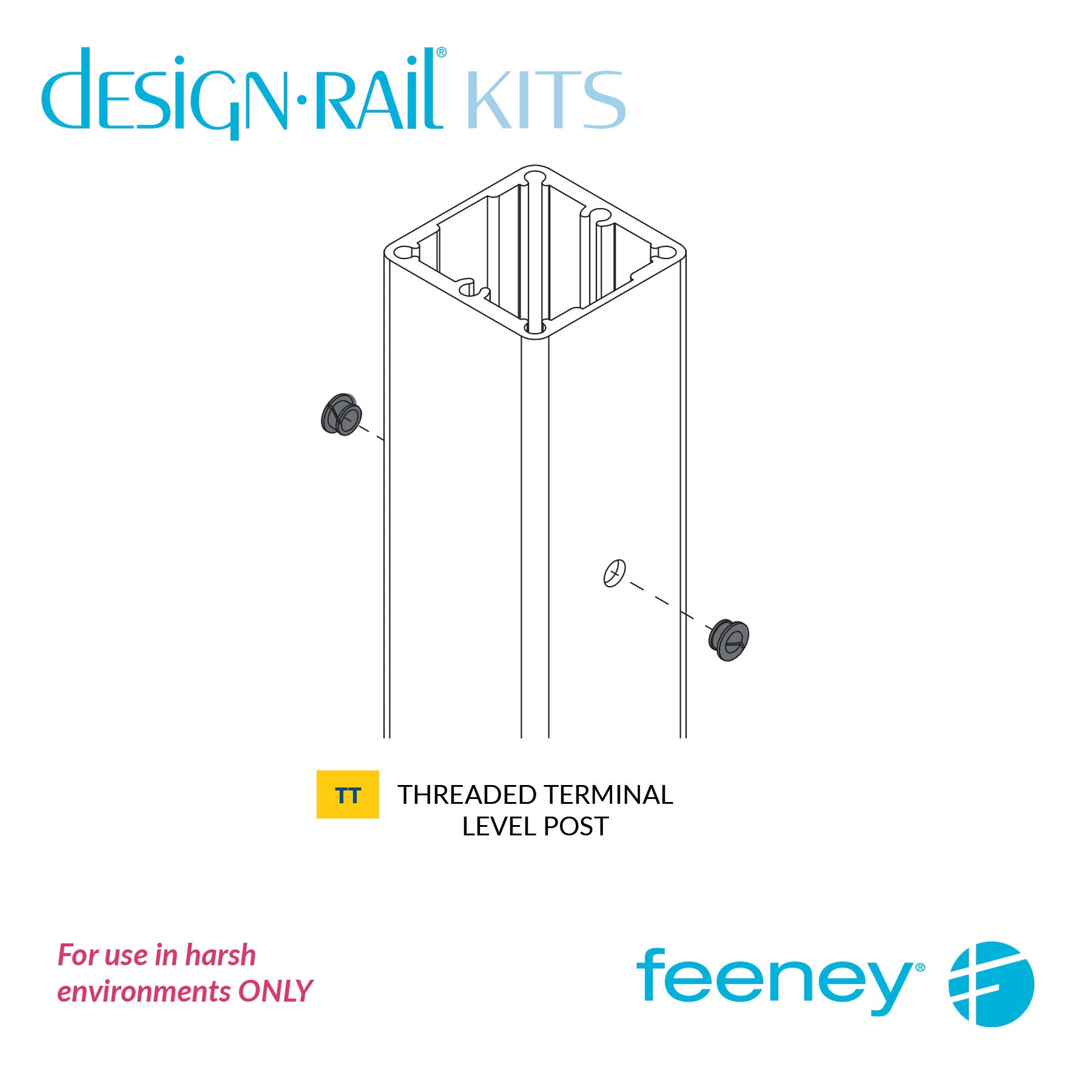 Feeney® DesignRail® Isolation Bushings for Level Threaded Terminal Post (26 EA)   Feeney® DesignRail® Isolation Bushings for Level Threaded Terminal Post (26 EA)