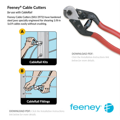Feeney Cable Rail Stainless Steel End Caps - Crown Style, 4 pc. per Pack Feeney Cable Rail Stainless Steel End Caps - Crown Style, 4 pc. per Pack