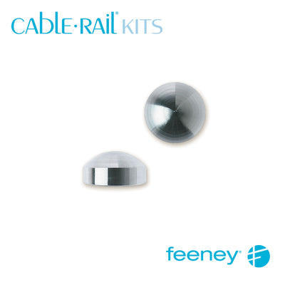 Feeney® CableRail Kits End Cap, Stainless Steel Dome 4 Each at Cable Rail Direct