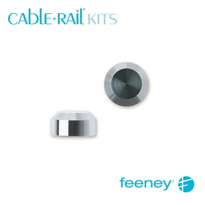 Feeney® CableRail Kits End Cap, Stainless Steel Chamfer 4 Each at Cable Rail Direct