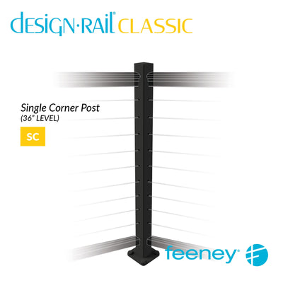 Feeney® DesignRail® Classic Kits (Level) Single Corner Post Kit