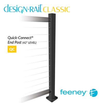 Feeney® DesignRail® Classic Kits (Level) Quick-Connect® Post Kit