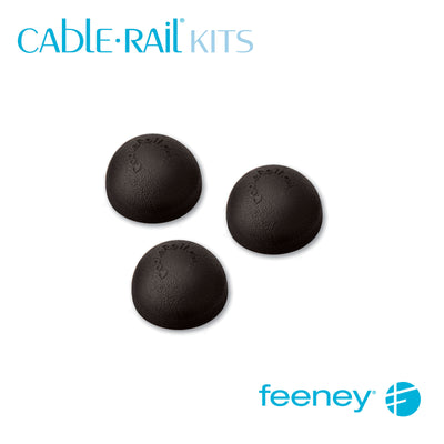 Feeney® CableRail Kits End Cap, Black 10 Each  at Cable Rail Direct