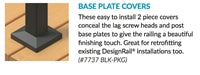 Feeney Base Plate Cover - Black at Cable Rail Direct