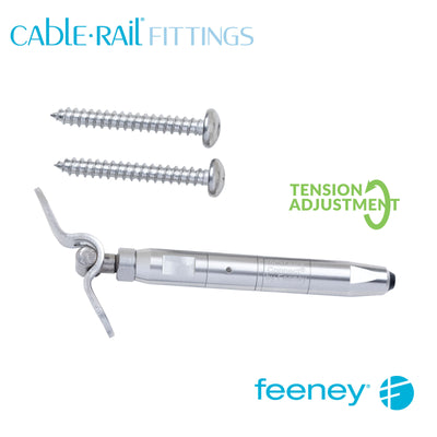 Feeney® CableRail 1/8" Quick-Connect® Surface Mount Tensioner Each at Cable Rail Direct