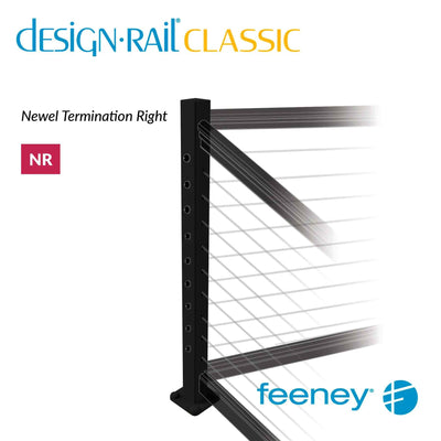 Feeney® DesignRail® Classic Kits (Level to Stair) Right-Hand Newel Post Kit