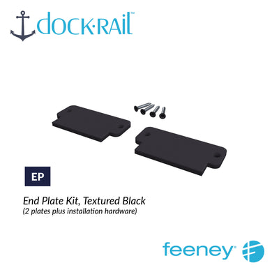 DockRail™ End Plates - Textured Black