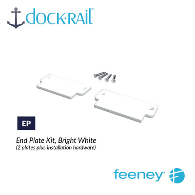 DockRail™ End Plates - Bright White