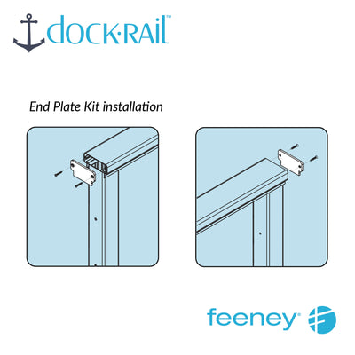 DockRail™ End Plates - Bright White