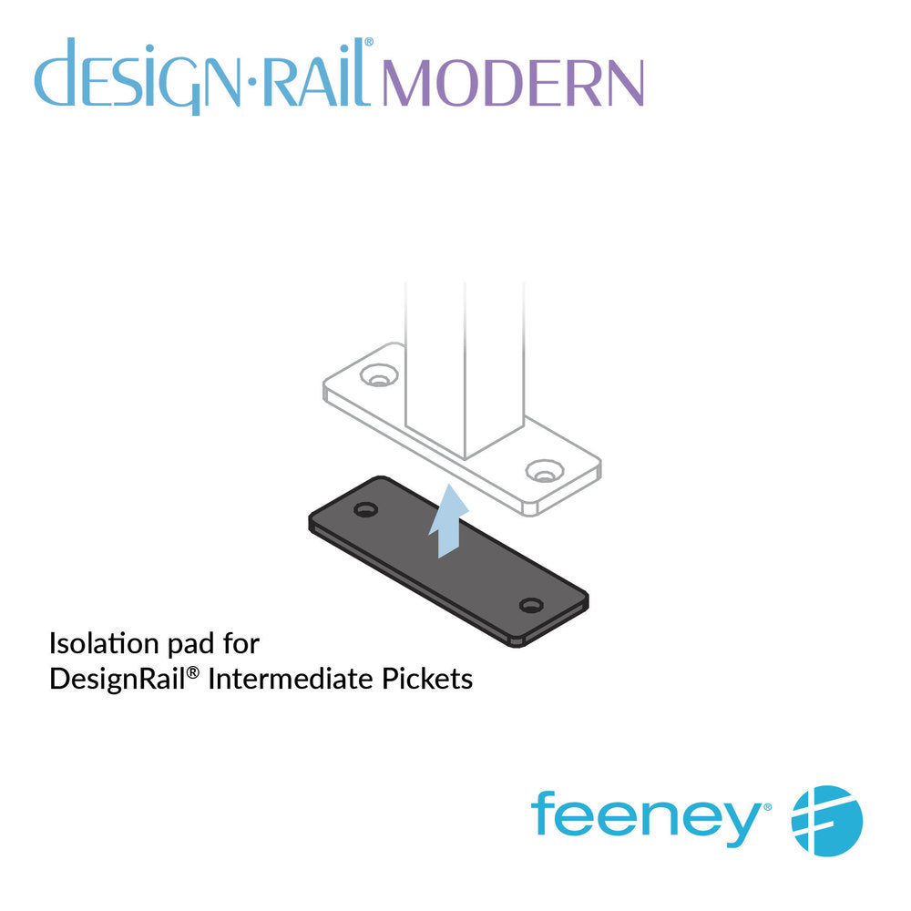 Feeney® DesignRail® Isolation Pad For Post Base Plate (Square) (Each ...