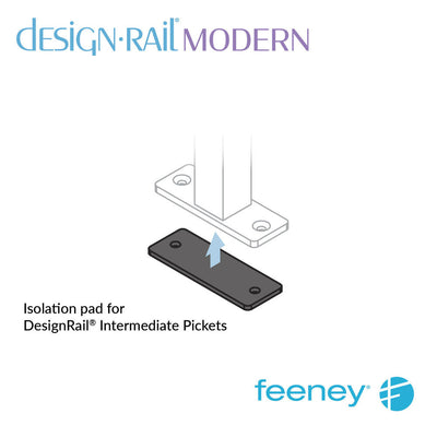 Feeney® DesignRail® Isolation Pad For Intermediate Picket Base Plate (Reqtangle)