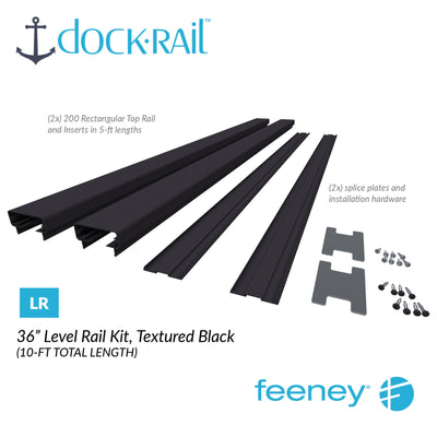 DockRail™ Rail Kits Textured Black