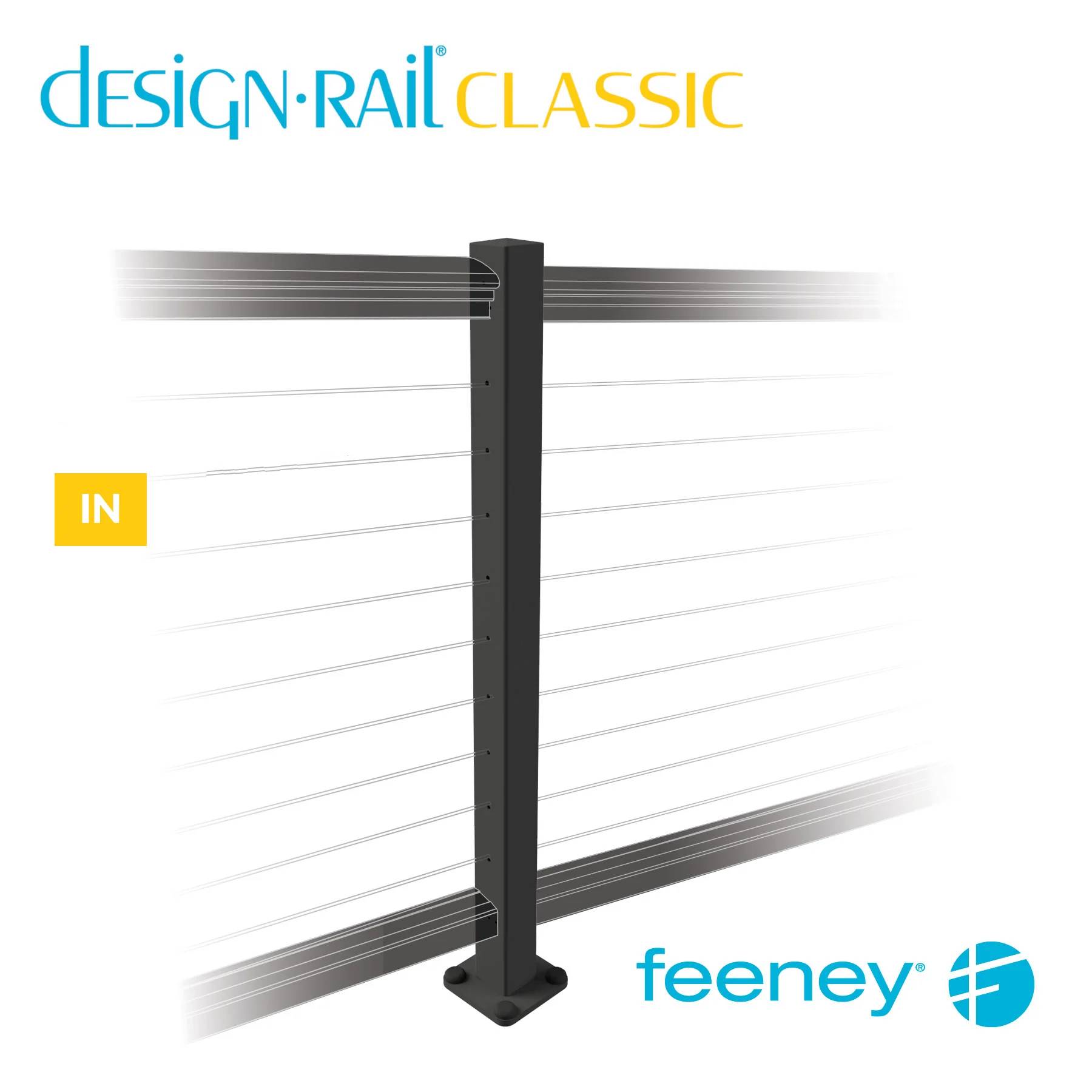 Feeney® DesignRail® Classic Kits Intermediate (Level) Post Kit