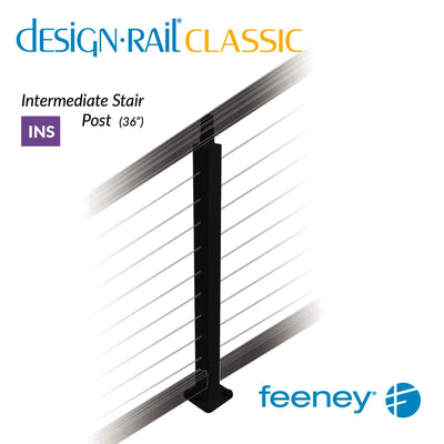 Feeney® DesignRail® Classic Kits Intermediate (Stair) Post Kit (36")