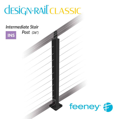 Feeney® DesignRail® Classic Kits Intermediate (Stair) Post Kit (36")