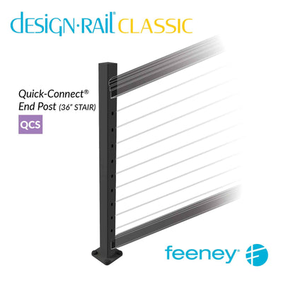 Feeney® DesignRail® Classic Kits (Stair) Quick-Connect® Post Kit (36")