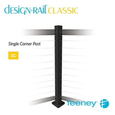 Feeney® DesignRail® Classic Kits (Level) Single Corner Post Kit
