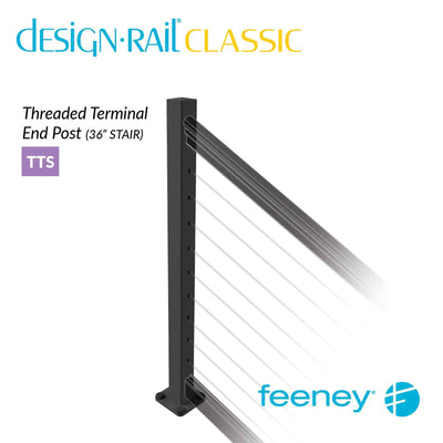 Feeney® DesignRail® Classic Kits (Stair) Threaded Terminal Post Kit (36")